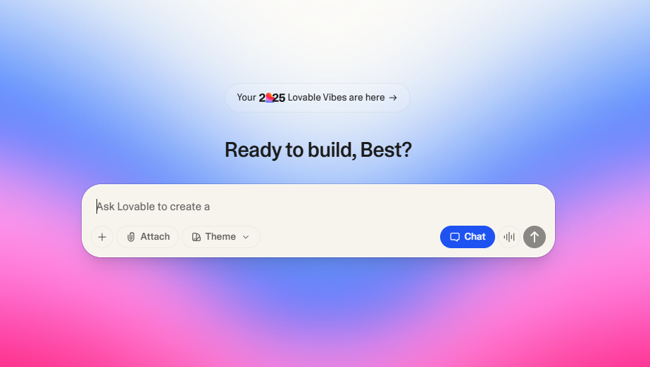 Lovable AI Development Platform Interface